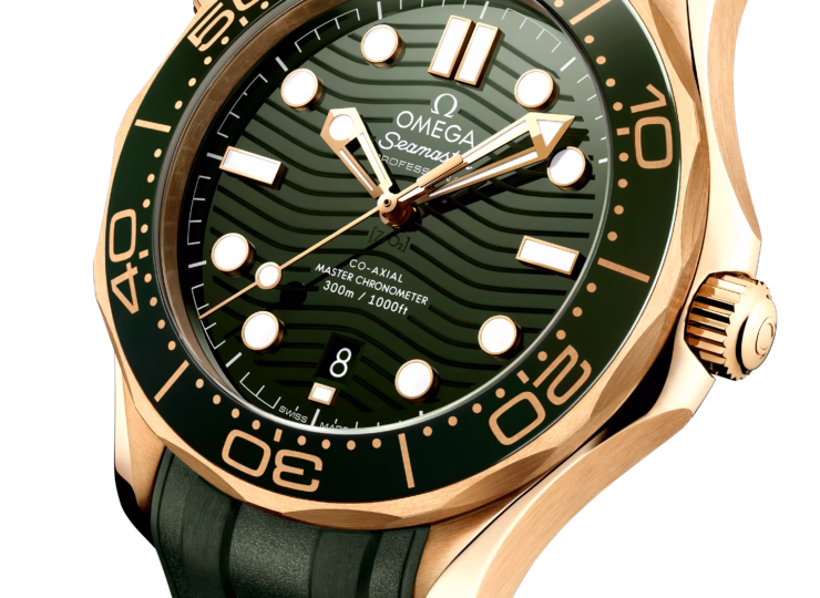 OMEGA シーマスター ダイバー300M 42mm グリーン文字盤 ムーンシャインゴールド 210.62.42.20.10.001