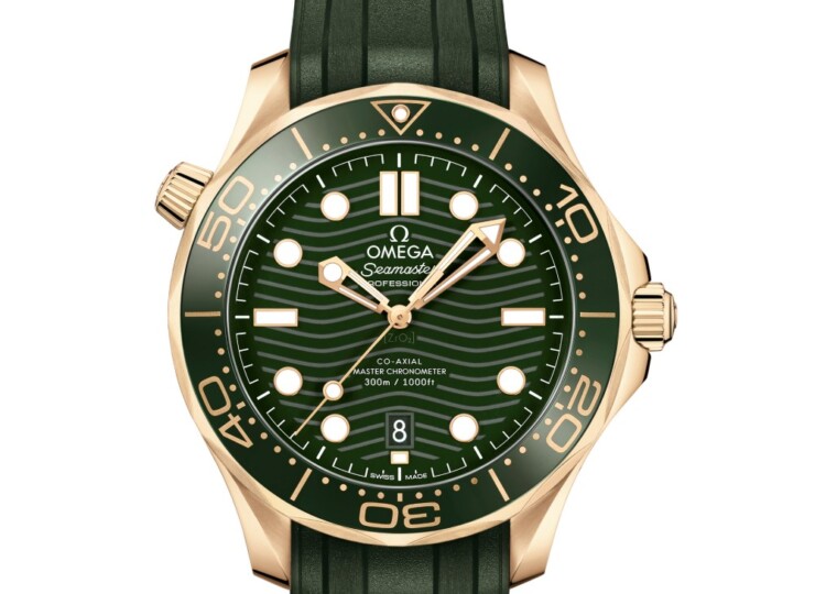 OMEGA シーマスター ダイバー300M 42mm グリーン文字盤 ムーンシャインゴールド 210.62.42.20.10.001