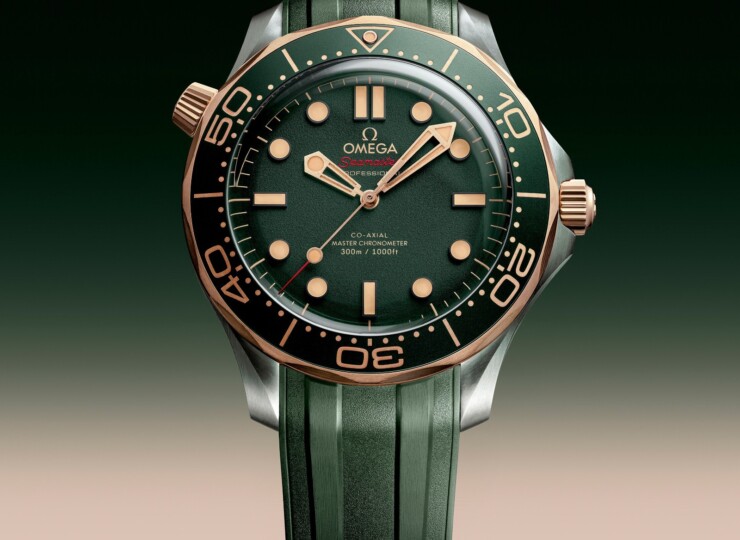 OMEGA シーマスター ダイバー300M 42mm グリーン文字盤 チタン＆ブロンズゴールド ラバーストラップ 210.92.42.20.10.001