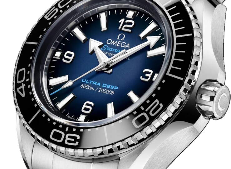OMEGA シーマスター プラネットオーシャン 6000M ウルトラディープ 45.5mm ブルー文字盤 O-MEGAスティール ブレスレット 215.30.46.21.03.001