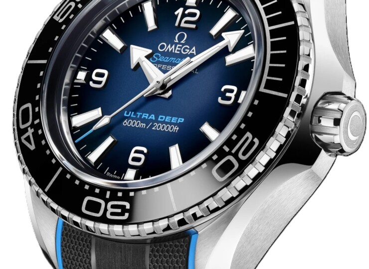 OMEGA シーマスター プラネットオーシャン 6000M ウルトラディープ 45.5mm ブルー文字盤 O-MEGAスティール ラバーストラップ 215.32.46.21.03.001