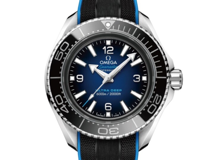 OMEGA シーマスター プラネットオーシャン 6000M ウルトラディープ 45.5mm ブルー文字盤 O-MEGAスティール ラバーストラップ 215.32.46.21.03.001