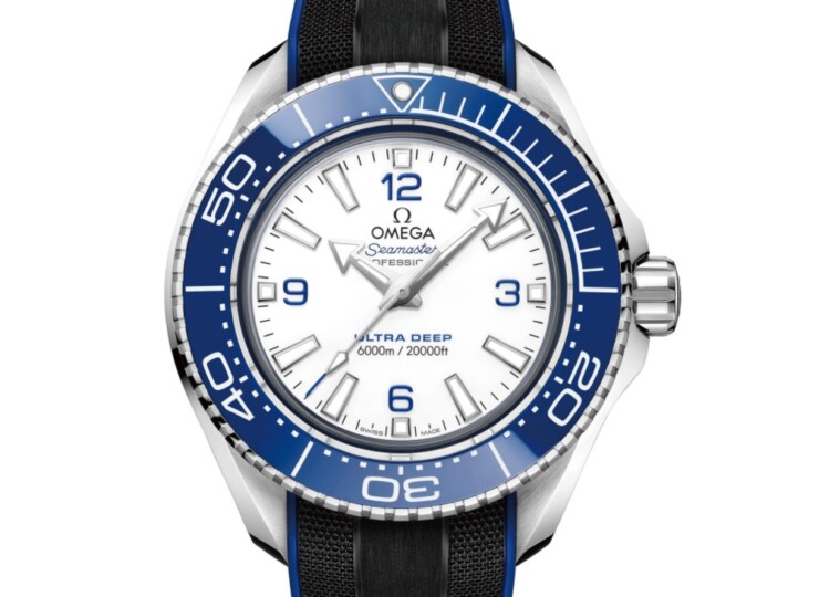 OMEGA シーマスター プラネットオーシャン 6000M ウルトラディープ 45.5mm ホワイト文字盤 O-MEGAスティール ラバーストラップ 215.32.46.21.04.001