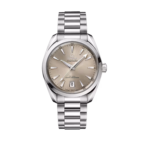 OMEGA シーマスター アクアテラ 150M シェード 38mm サンドストーン文字盤 ステンレススティール 220.10.38.20.09.001