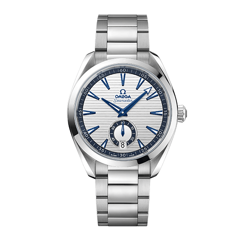 OMEGA シーマスター アクアテラ 150M スモールセコンド 41mm シルバーブルー文字盤 220.10.41.21.02.004