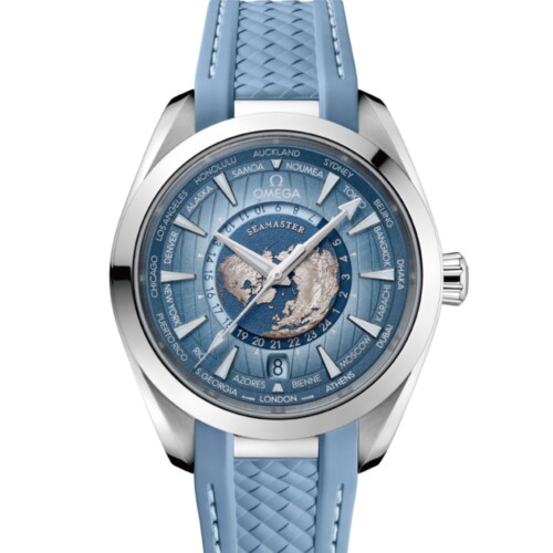 シーマスター アクアテラ 150M GMT ワールドタイマー 43mm サマーブルー ブルー文字盤