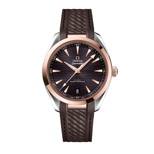 OMEGA シーマスター アクアテラ 150M 41mm グレー文字盤 ステンレススティール/セドナゴールド ラバーストラップ 220.22.41.21.06.001