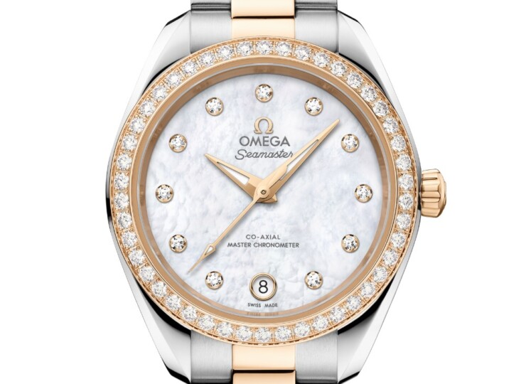 OMEGA シーマスター アクアテラ 150M 30mm ホワイト文字盤 ステンレススティール＆ムーンシャインゴールド 220.25.30.20.55.001