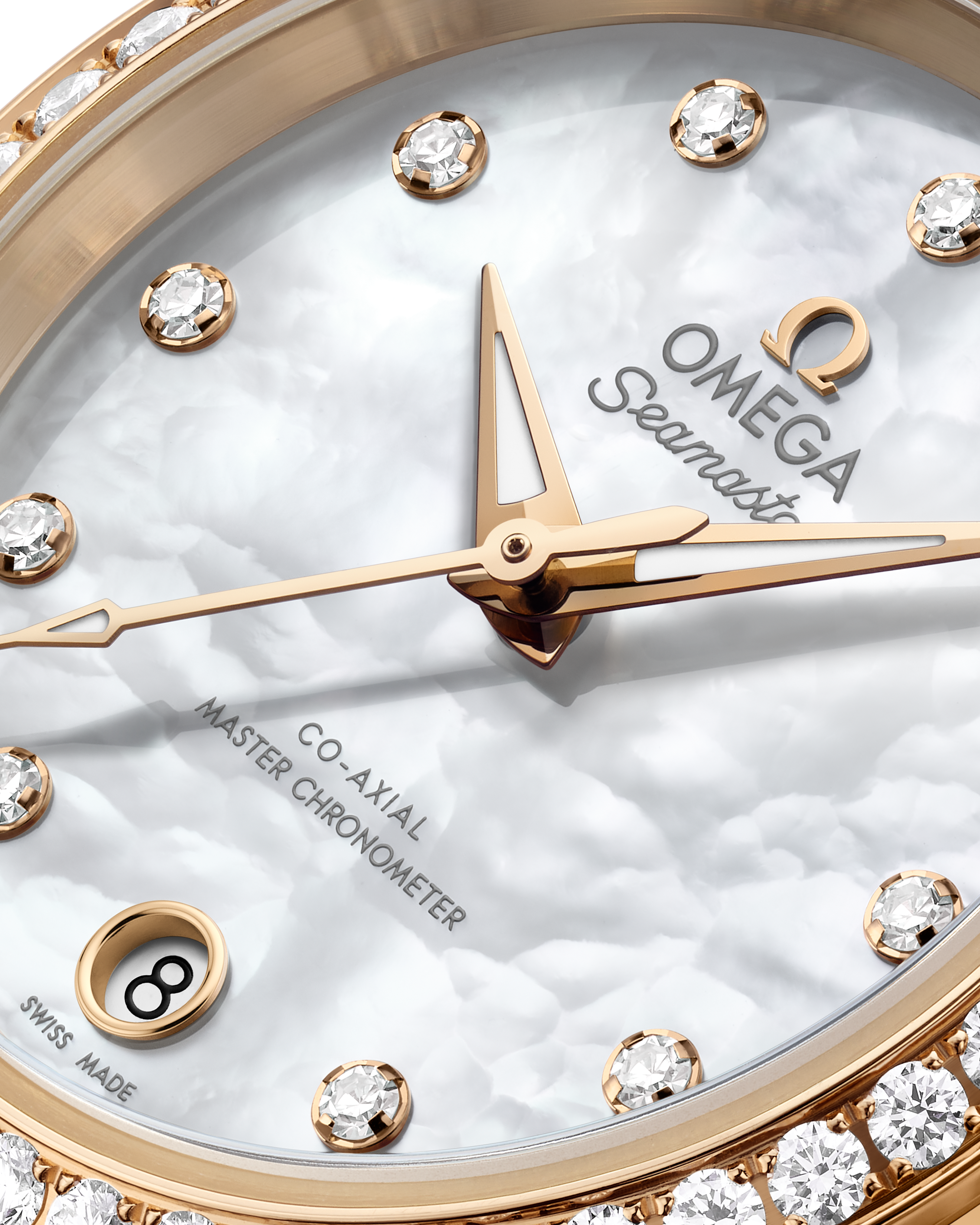 OMEGA シーマスター アクアテラ 150M 30mm ホワイト文字盤 ムーンシャインゴールド 220.55.30.20.55.001
