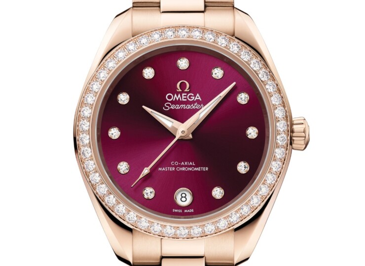 OMEGA シーマスター アクアテラ 150M 30mm バーガンディ文字盤 セドナゴールド 220.55.30.20.61.001