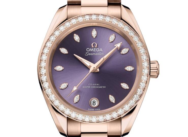 OMEGA シーマスター アクアテラ 150M シェード 34mm ラベンダー文字盤 220.55.34.20.60.001