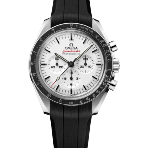 スピードマスター ムーンウォッチ プロフェッショナル 42mm ホワイト文字盤 ラバーストラップ