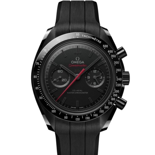 スピードマスター ダークサイドオブザムーン 44.25mm ブラック文字盤 ブラックセラミック ラバーストラップ（キャリバー 9908）