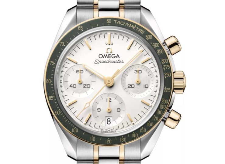 OMEGA スピードマスター 38mm シルバー文字盤 ステンレススティール&ムーンシャインゴールド 324.20.38.50.02.001