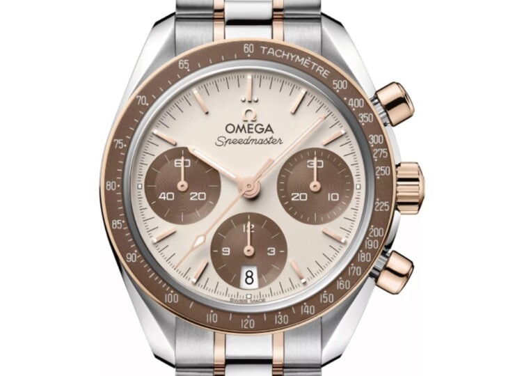 OMEGA スピードマスター 38mm ホワイト文字盤 ステンレススティール＆セドナゴールド 324.20.38.50.02.002