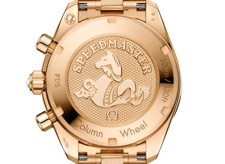 OMEGA スピードマスター 38mm グリーン文字盤 ムーンシャインゴールド ブレスレット 324.55.38.50.60.001
