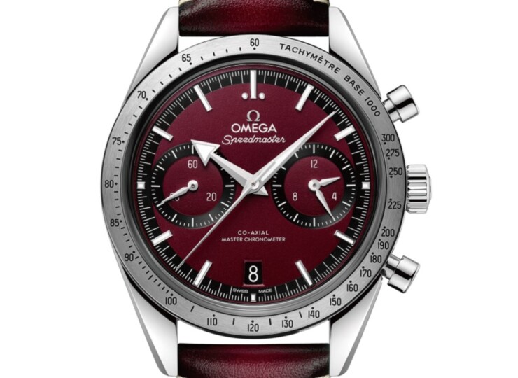 OMEGA スピードマスター '57 40.5mm レッド文字盤 ステンレススティール レザーストラップ 332.12.41.51.11.001