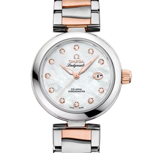 デ・ヴィル レディマティック 34mm ホワイト文字盤 ステンレススティール＆セドナゴールド ブレスレット