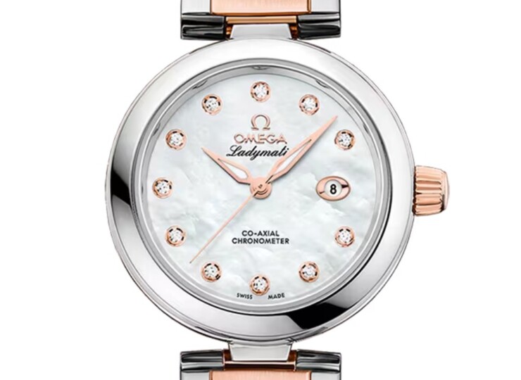 OMEGA デ・ヴィル レディマティック 34mm ホワイト文字盤 ステンレススティール＆セドナゴールド ブレスレット 425.20.34.20.55.004