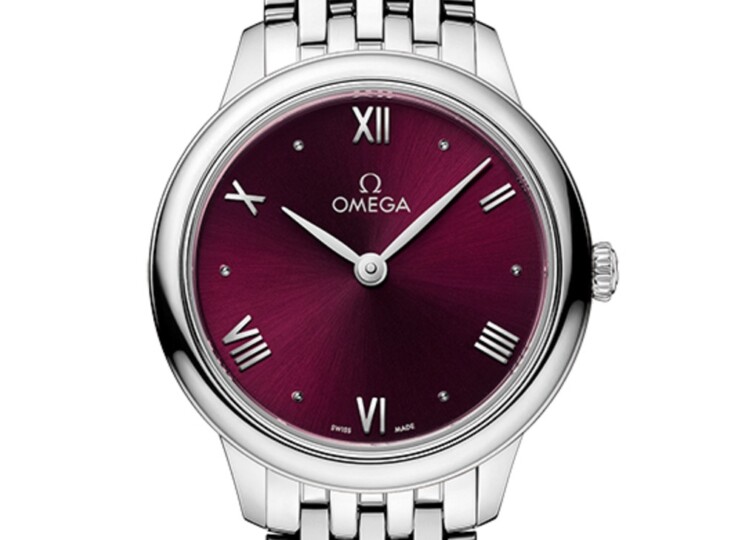 OMEGA デ・ヴィル プレステージ 27.5mm レッド文字盤 434.10.28.60.11.001