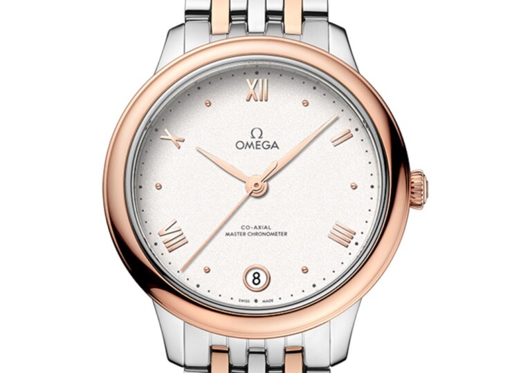 OMEGA デ・ヴィル プレステージ 34mm シルバー文字盤 ステンレススティール＆セドナゴールド ブレスレット 434.20.34.20.02.001