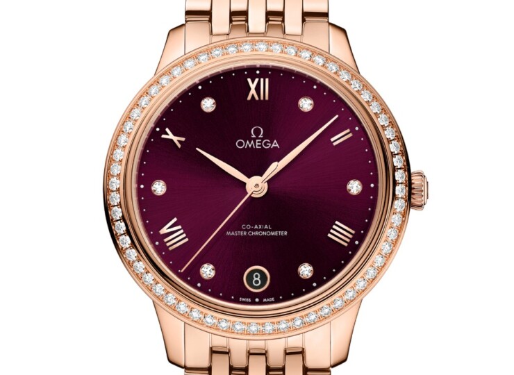 OMEGA デ・ヴィル プレステージ 34mm レッド文字盤 434.55.34.20.61.001