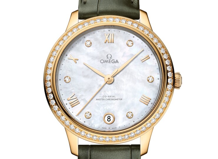 OMEGA デ・ヴィル プレステージ 34mm ホワイト文字盤 イエローゴールド 434.58.34.20.55.002