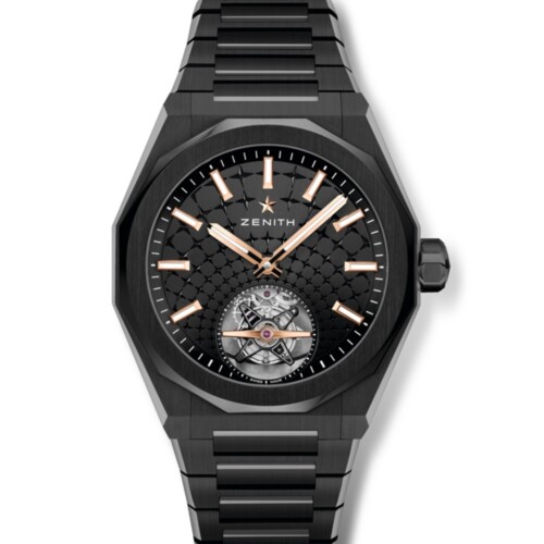 ZENITH デファイ スカイライン トゥールビヨン 41mm ブラック文字盤 49.9300.3630/21.I001
