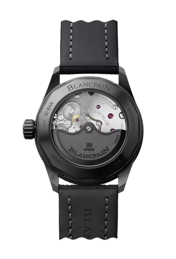BLANCPAIN フィフティ ファゾムス バチスカーフ 43.6mm ブラック文字盤 セラミック セイルキャンバスストラップ 5000-0130-B52A