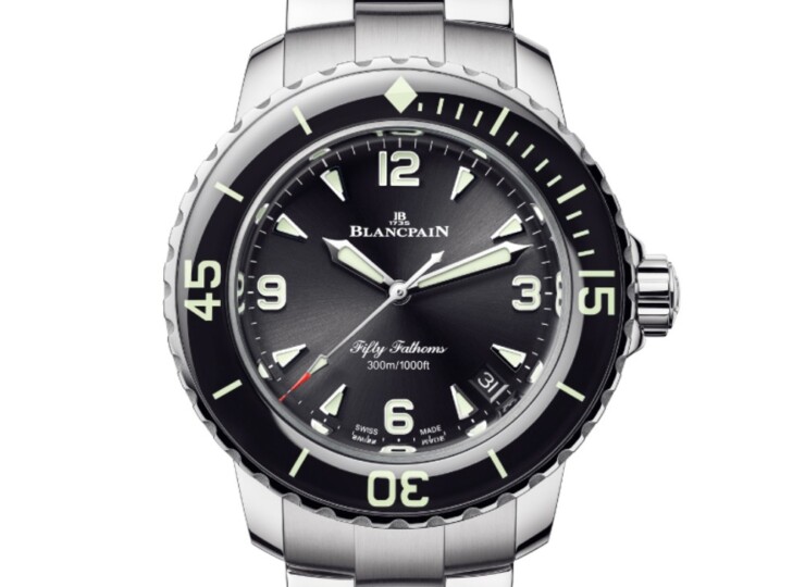 BLANCPAIN フィフティファゾムス オートマティック 38.2mm ブラック文字盤 ステンレススティール ブレスレット 5007-1130-71S