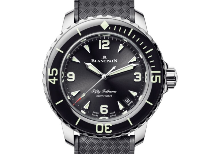 BLANCPAIN フィフティファゾムス オートマティック 38.2mm ブラック文字盤 ステンレススティール ラバー 5007-1130-B64B