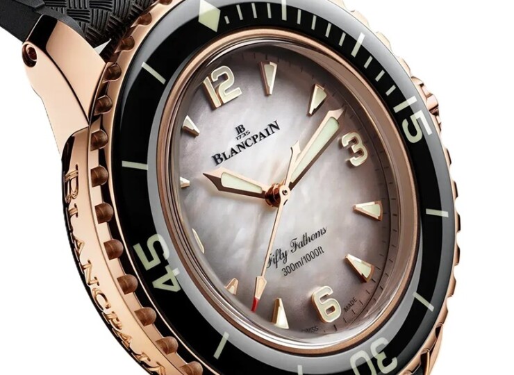 BLANCPAIN フィフティファゾムス オートマティック 38mm マザーオブパール文字盤 18Kレッドゴールド 5007-3644A-B64B