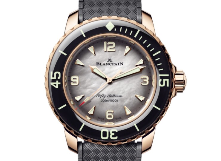 BLANCPAIN フィフティファゾムス オートマティック 38mm マザーオブパール文字盤 18Kレッドゴールド 5007-3644A-B64B