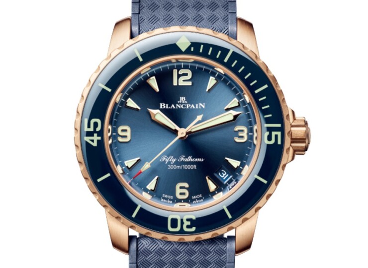 BLANCPAIN フィフティファゾムス オートマティック 38.2mm ブルー文字盤 18Kレッドゴールド 5007-36B40-O64B