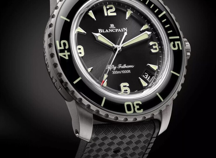 BLANCPAIN フィフティファゾムス オートマティック 42.3mm ブラック文字盤 チタン ラバー 5010-12B30-B64B