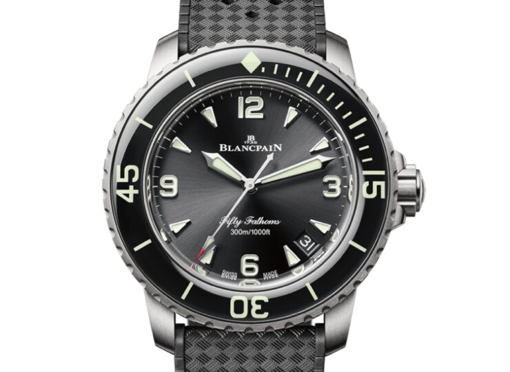 BLANCPAIN フィフティファゾムス オートマティック 42.3mm ブラック文字盤 チタン ラバー 5010-12B30-B64B