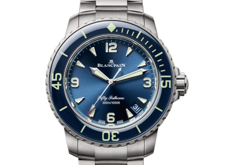 BLANCPAIN フィフティファゾムス オートマチック 42.3mm ブルー文字盤 チタン 5010-12B40-98S