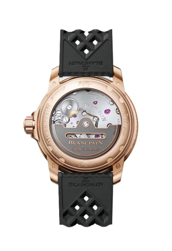 BLANCPAIN フィフティファゾムス オートマティック 42.3mm ブラック文字盤 レッドゴールド ラバー 5010-36B30-B64B