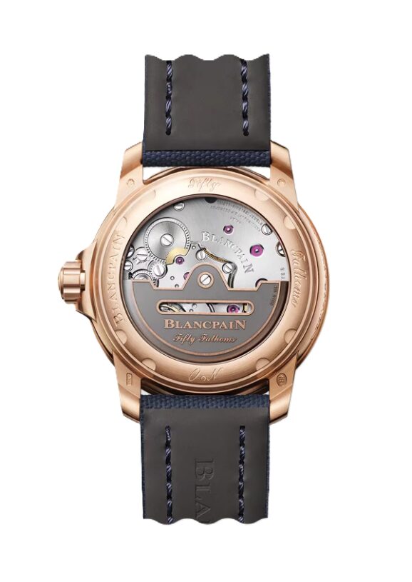 BLANCPAIN フィフティファゾムス オートマティック 42.3mm ブルー文字盤 レッドゴールド セイルキャンバス 5010-36B40-O52B