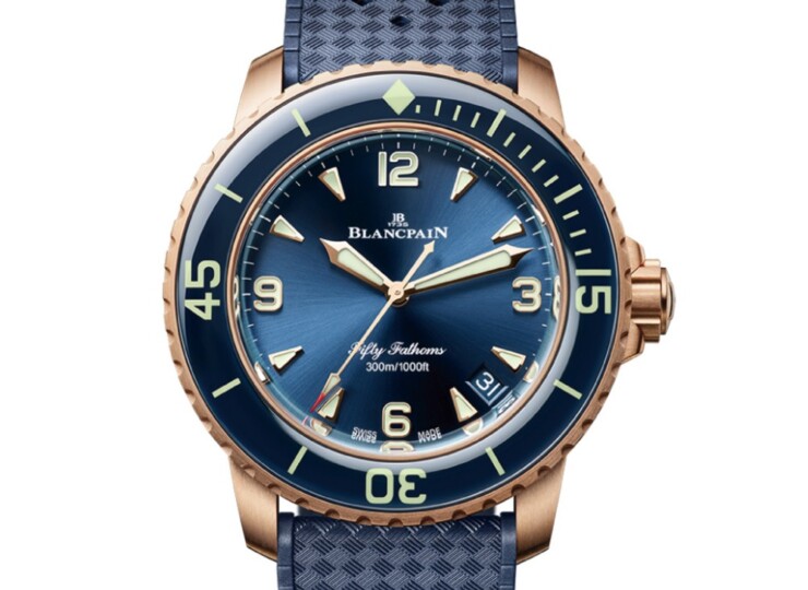 BLANCPAIN フィフティファゾムス オートマチック 42.3mm ブルー文字盤 18Kレッドゴールド 5010-36B40-O64B