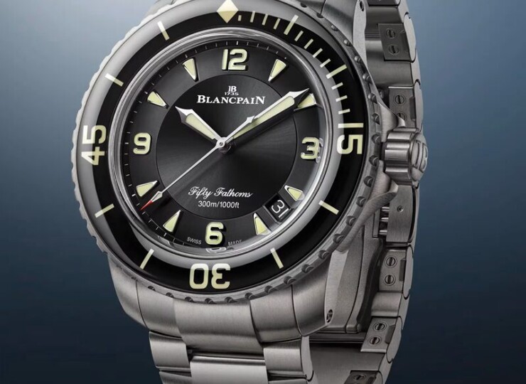 BLANCPAIN フィフティ ファゾムス オートマティック 45mm ブラック文字盤 チタン 5015-12B30-98B