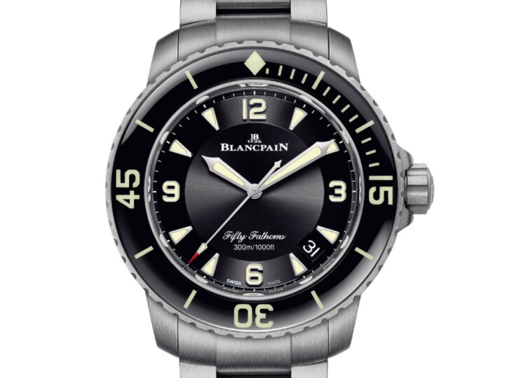 BLANCPAIN フィフティ ファゾムス オートマティック 45mm ブラック文字盤 チタン 5015-12B30-98B