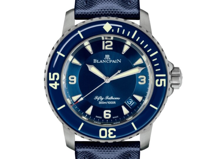 BLANCPAIN フィフティ ファゾムス オートマティック 45mm ブルー文字盤 5015-12B40-O52A