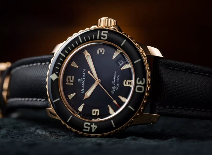 BLANCPAIN フィフティ ファゾムス オートマティック 45mm ブラック文字盤 レッドゴールド 5015-3630-52A