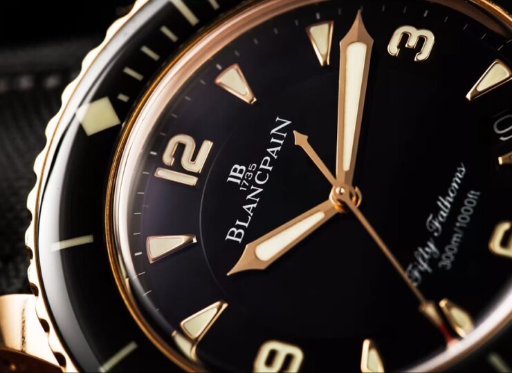 BLANCPAIN フィフティ ファゾムス オートマティック 45mm ブラック文字盤 レッドゴールド 5015-3630-52A
