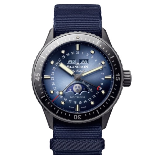 フィフティ ファゾムス バチスカーフ コンプリートカレンダー 43.6mm サンバーストブルー文字盤 セラミック NATO
