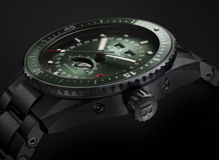 BLANCPAIN フィフティ ファゾムス バチスカーフ コンプリートカレンダー 43.6mm サンバーストグリーン文字盤 セラミック ブレスレット 5054-0153-01S