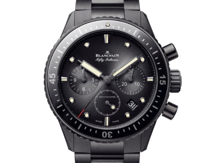 BLANCPAIN フィフティ ファゾムス バチスカーフ クロノグラフ フライバック 43.6mm ブラック文字盤 5200-0130-01S