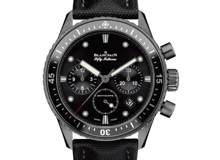 BLANCPAIN フィフティ ファゾムス バチスカーフ フライバック クロノグラフ 43.6mm ブラック文字盤 5200-0130-B52A
