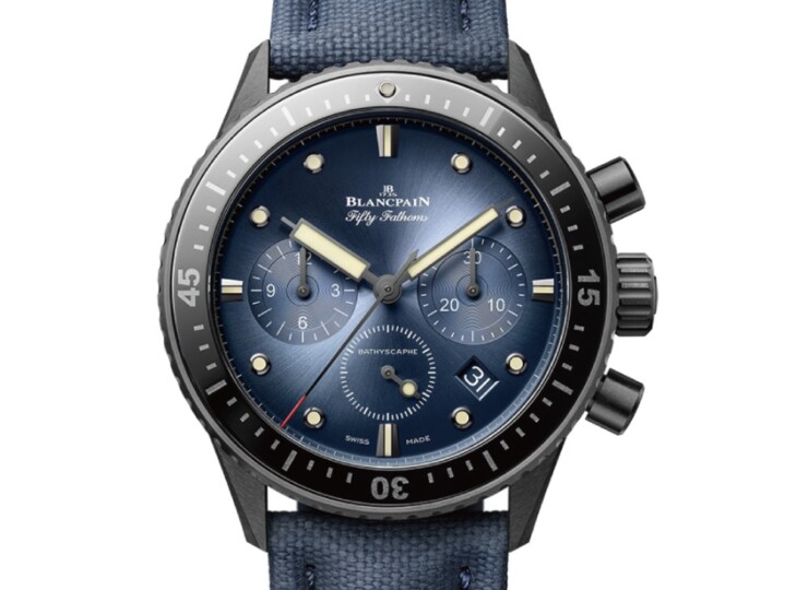BLANCPAIN フィフティ ファゾムス バチスカーフ クロノグラフ フライバック 43.6mm ブルー文字盤 5200-0140-O52A